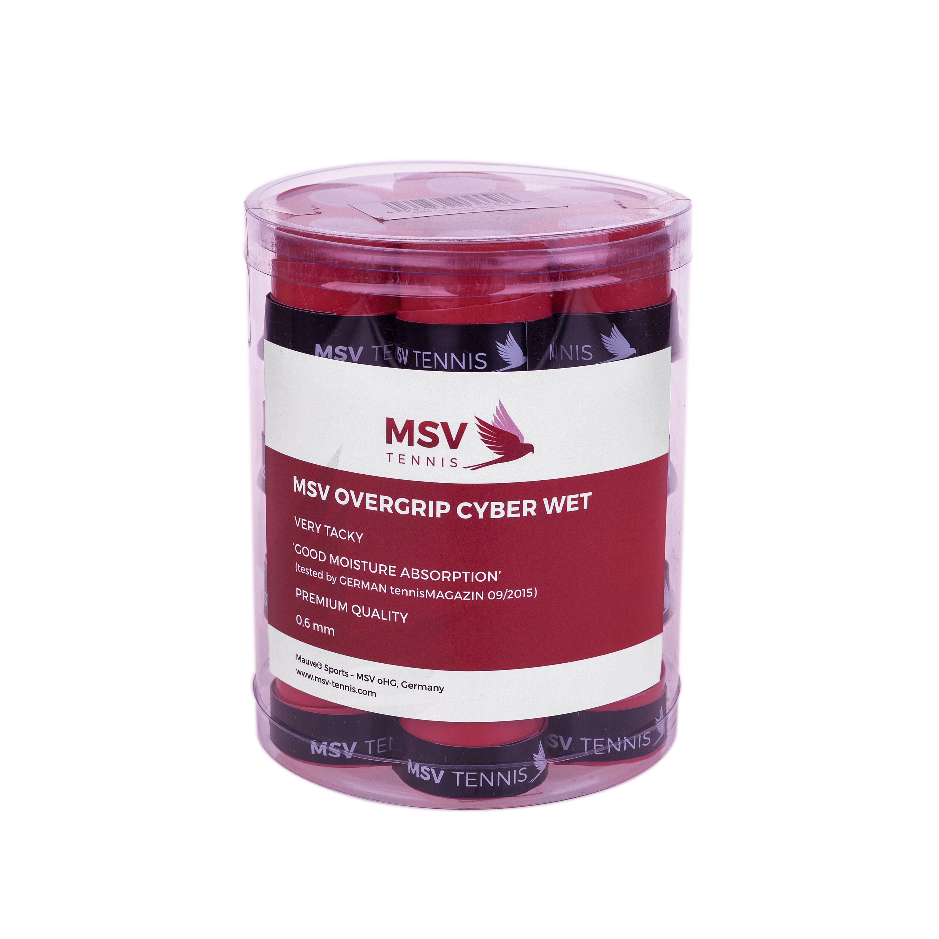 MSV Overgrip Cyber Wet, 24 / pack, red 
